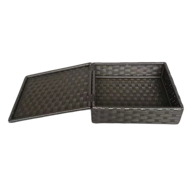 Caja de ratán de plástico con tapa - Comprar producto en soluciones